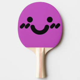 Pala De Ping Pong Cara sonrojada adorable púrpura