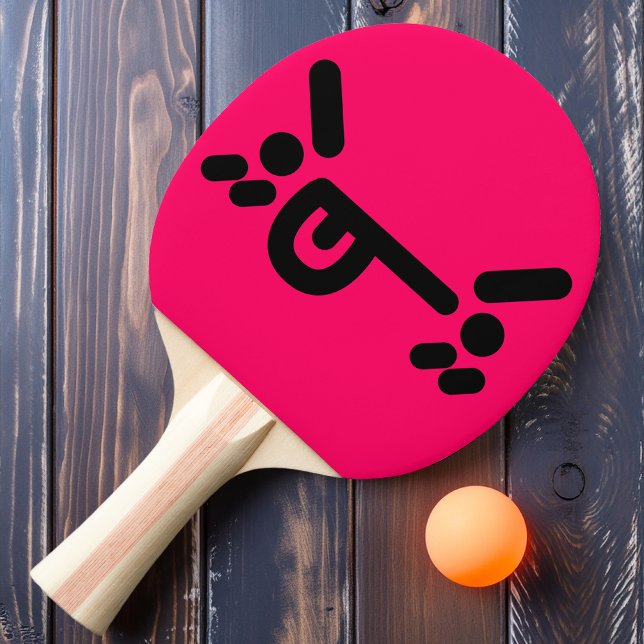 Pala De Ping Pong Cara traviesa de ira rosa Ping Pong Paddle (Subido por el creador)