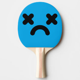 Pala De Ping Pong Cara Triste Aturdida Azul