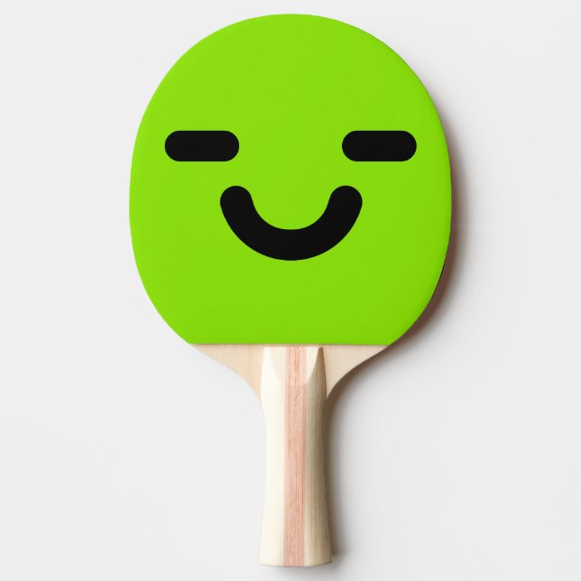 Pala De Ping Pong Cara Verde Complacida (Anverso)