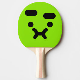 Pala De Ping Pong Cara Verde Confundida y Malhumorada