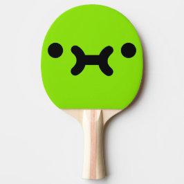 Pala De Ping Pong Cara Verde de Malhumor Adorable