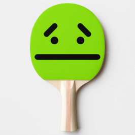 Pala De Ping Pong Cara Verde en Blanco Triste