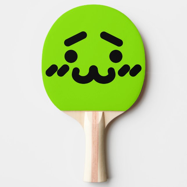 Pala De Ping Pong Cara Verde Lindo y Torpe (Anverso)