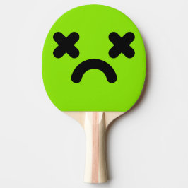 Pala De Ping Pong Cara Verde Triste Aturdida