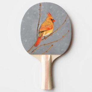 Pala De Ping Pong Cardenal sobre pintura de bifurcaciones - Arte de 