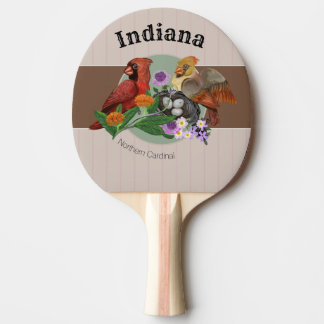 Pala De Ping Pong Cardenales del norte de Indiana con plantas nativa