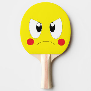 Pala De Ping Pong Caricatura enojada