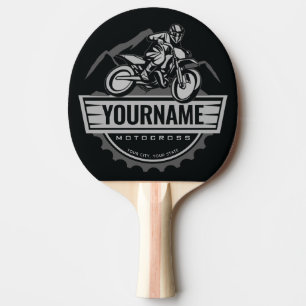 Pala De Ping Pong Carreras personalizada de Motocross Rider Dirt Bik