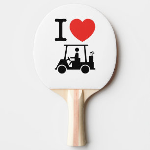 Pala De Ping Pong Carro de golf I Heart (Love)