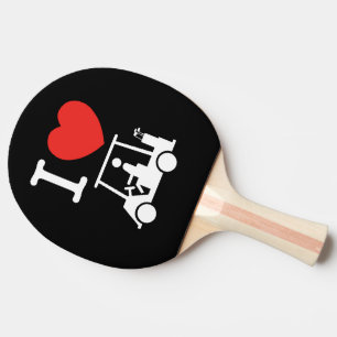 Pala De Ping Pong Carro de golf I Heart (Love)