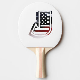 Pala De Ping Pong Carta J Monograma inicial EE.UU.