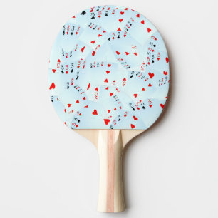 Pala De Ping Pong Cartas de Poker Quad Threes,