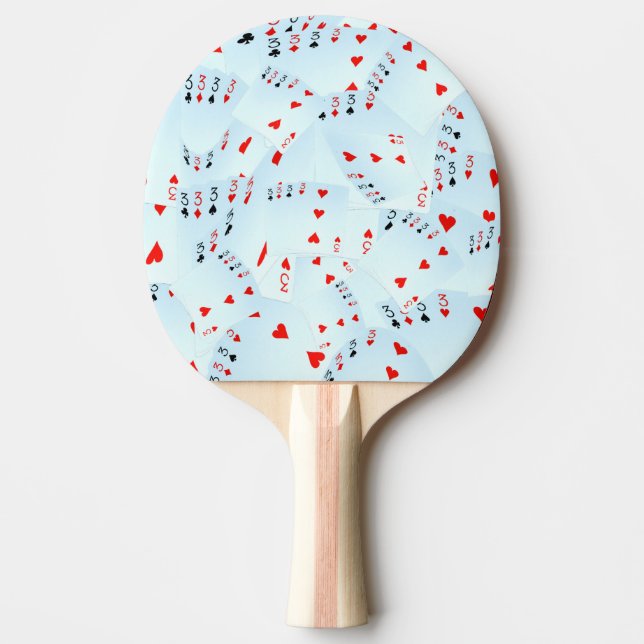 Pala De Ping Pong Cartas de Poker Quad Threes, (Anverso)