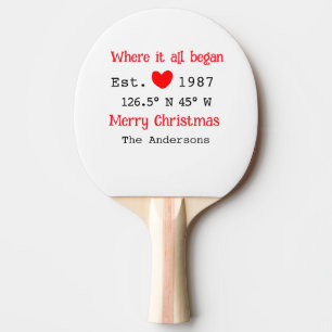 Pala De Ping Pong Casa del lago. Fecha año personalizado coordina ro