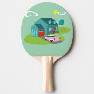 Pala De Ping Pong Casa suburbana Retro Ping Pong Paddle