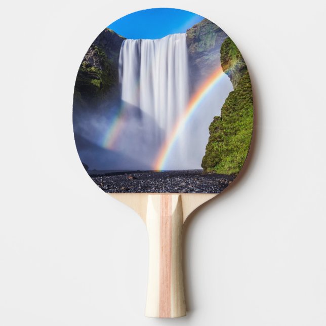 Pala De Ping Pong Cascada y arcoíris (Anverso)