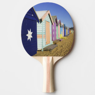 Pala De Ping Pong Casetas de baño, playa Middle Brighton, puerto