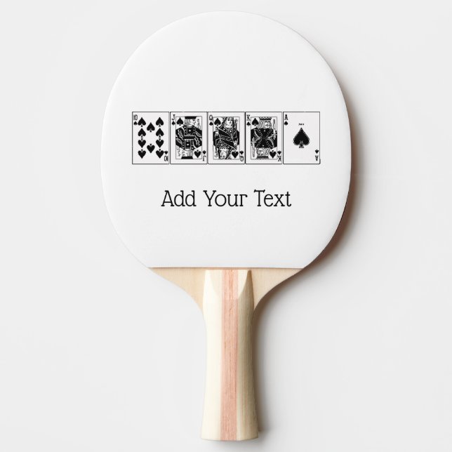 Pala De Ping Pong Casino Night Poker Royal Straight Flush Spades (Anverso)
