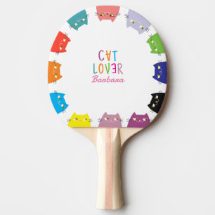 Pala De Ping Pong Cat Lover Cute Kawaii
