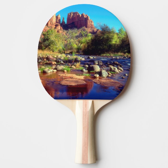 Pala De Ping Pong Cathedral Rock reflejada en Oak Creek (Anverso)