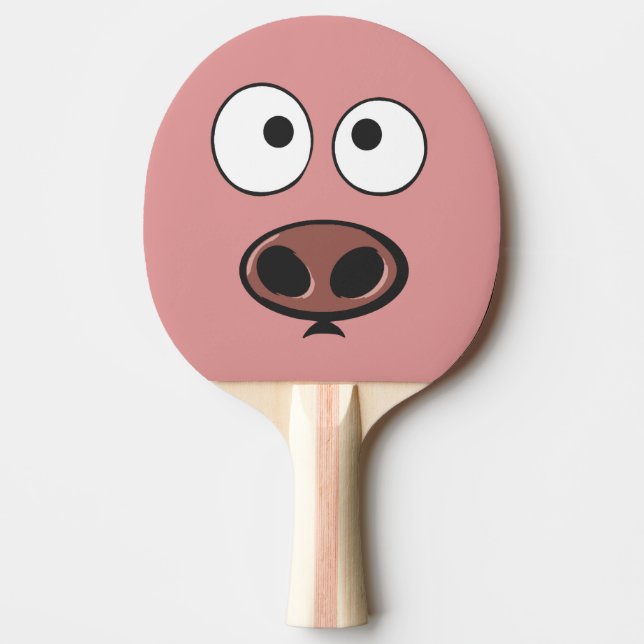 Pala De Ping Pong Cerdo divertido (Anverso)