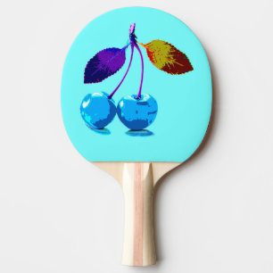 Pala De Ping Pong Cerezas azules brillantes