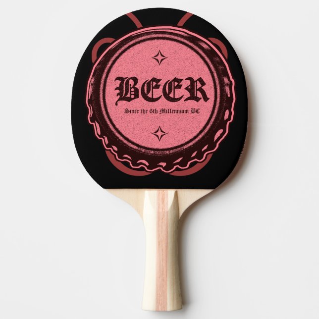 Pala De Ping Pong CERVEZA! Tapón de frasco (Anverso)