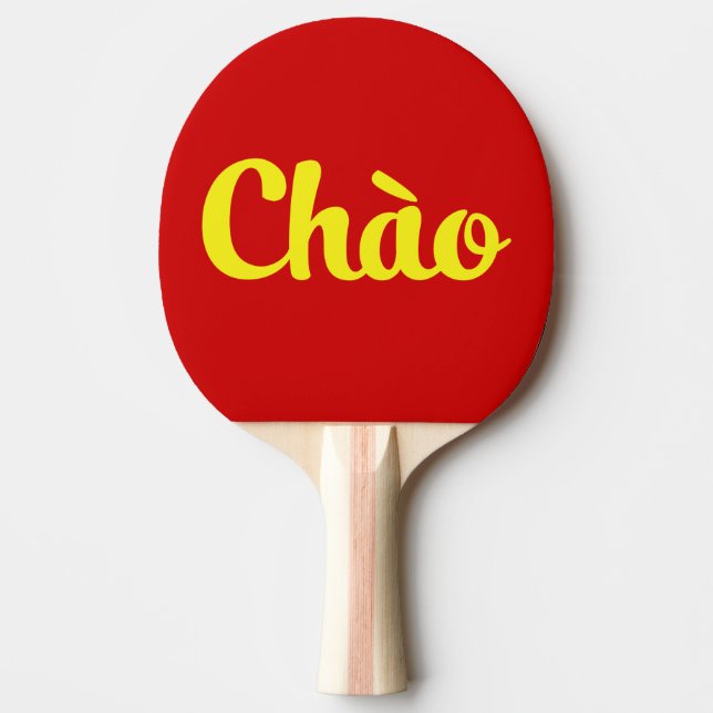 Pala De Ping Pong Chào / Hola ~ Vietnam / Vietnamita / Tiang Viene (Anverso)