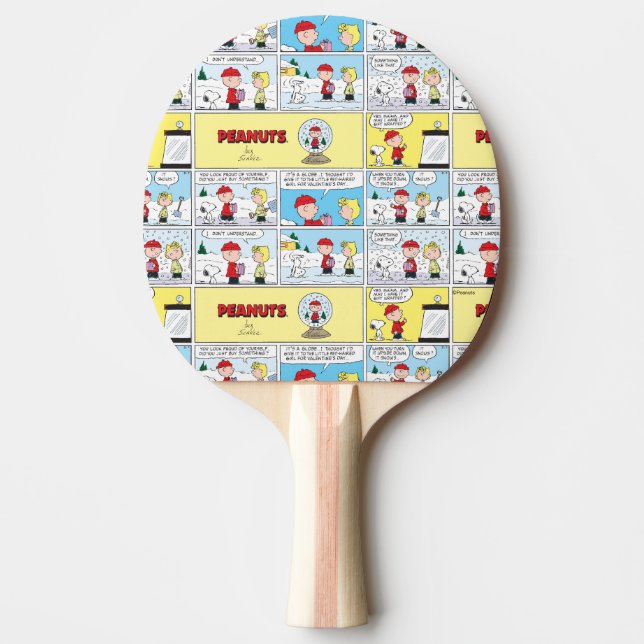 Pala De Ping Pong Charlie Brown | Bola de cristal con nieve (Anverso)