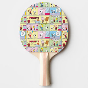 Pala De Ping Pong Charlie Brown, Snoopy y Sally   Helado