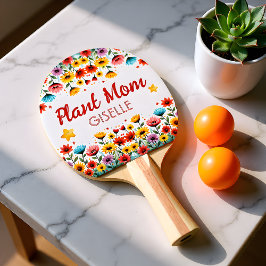 Pala De Ping Pong Cheerful Spring Garden Mom Ping Pong Paddle