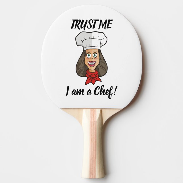 Pala De Ping Pong Chef femenino (Anverso)