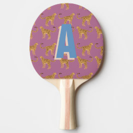 Pala De Ping Pong Chetah, rosa leopardo monogramado