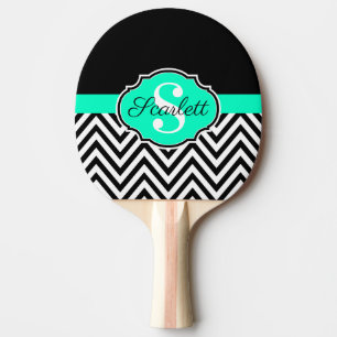 Pala De Ping Pong Chevras blancas y negras