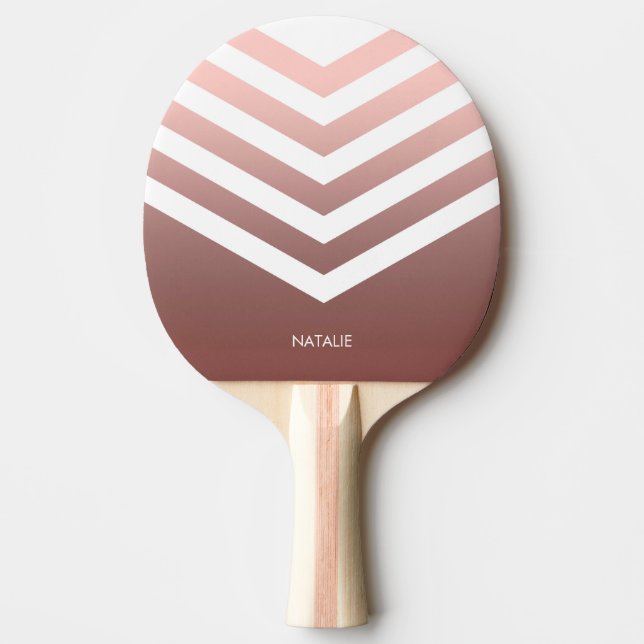 Pala De Ping Pong Chevrons de oro Rosa (Anverso)