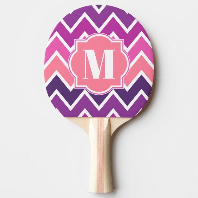 Pala De Ping Pong Chevrons púrpura (Anverso)