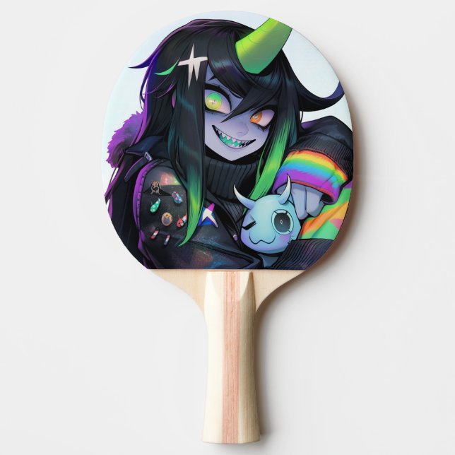 Pala De Ping Pong Chica Anime de Psycho Cute (Anverso)