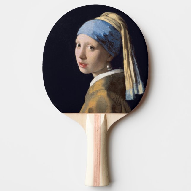 Pala De Ping Pong Chica con Pearl Earring-Johannes Vermeer (Anverso)