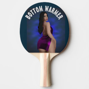 PALA DE PING PONG CHICA CURVILÍNEA BELLEZA DE GRAN TRASERO PALETA DE