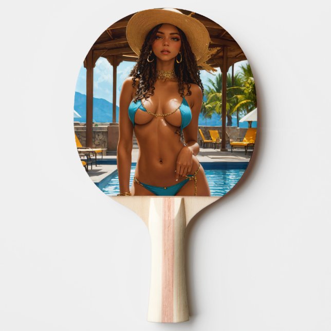Pala De Ping Pong Chica DE BIKINI, PING PONG PADDLE (Anverso)