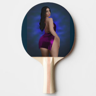 PALA DE PING PONG CHICA DE CURVA GRAN BELLEZA EN BOTELLA PING PONG P