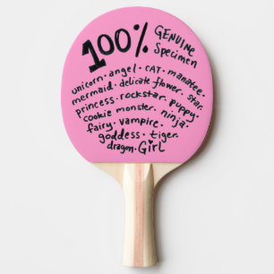 Pala De Ping Pong Chica de especímenes genuino Ping Pong Paddle