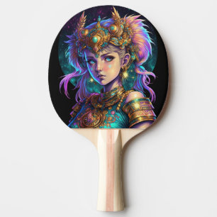 Pala De Ping Pong Chica de Guerrero Espacial de Kawaii