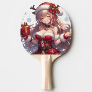 Pala De Ping Pong Chica de Navidades de anime