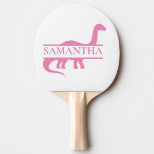 Pala De Ping Pong Chica Rosa de Dinosaurio