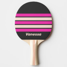 Pala De Ping Pong Chicle Retro a lo Largo de la Franja con Nombre