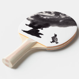 Pala De Ping Pong Chinesische Tuschekunst   mit Entenmotiv