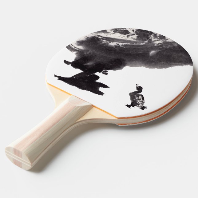 Pala De Ping Pong Chinesische Tuschekunst   mit Entenmotiv (Ángulo frontal)