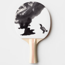 Pala De Ping Pong Chinesische Tuschekunst mit Entenmotiv